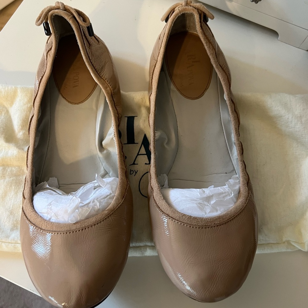 Cole Haan Maria Sharpova Air Bacara Sanstone Leather Ballet Flat